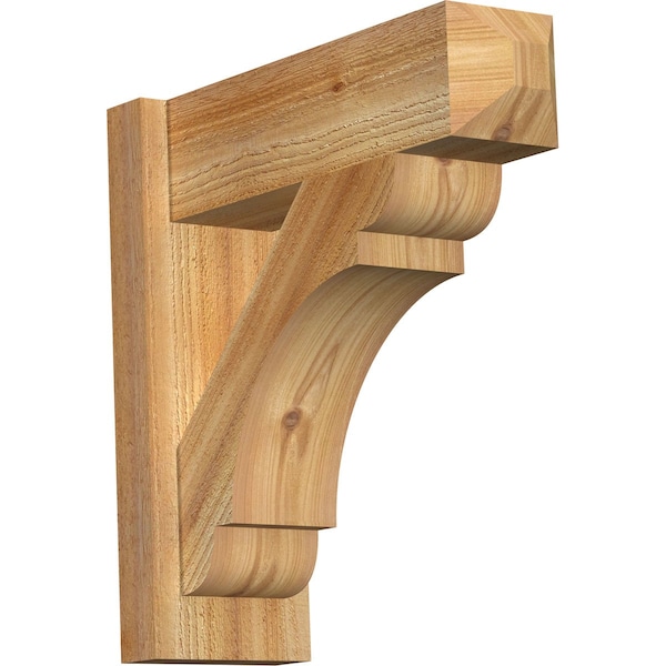 Ekena Millwork Olympic Rough Sawn Craftsman Outlooker, Western Red Cedar, 6"W x 18"D x 18"H OUT06X18X18OLY04RWR - main